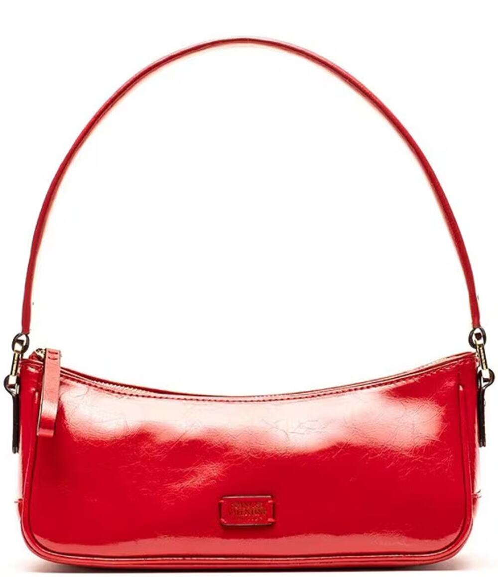 NWT Frances Valentine Mia Crinkled Leather Shoulder Bag ~ Red